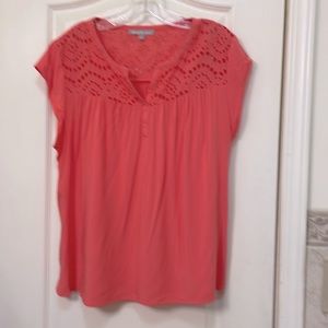Daniel Rainn peach cap sleeve top Size xxl